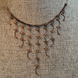 Branded Bronzy Choker Style Necklace